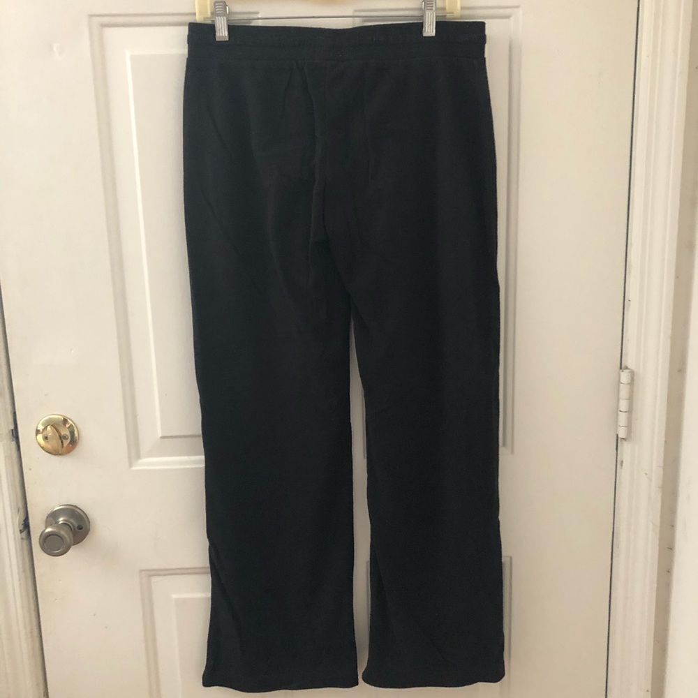Black Medium Fleece Drawstring Pants